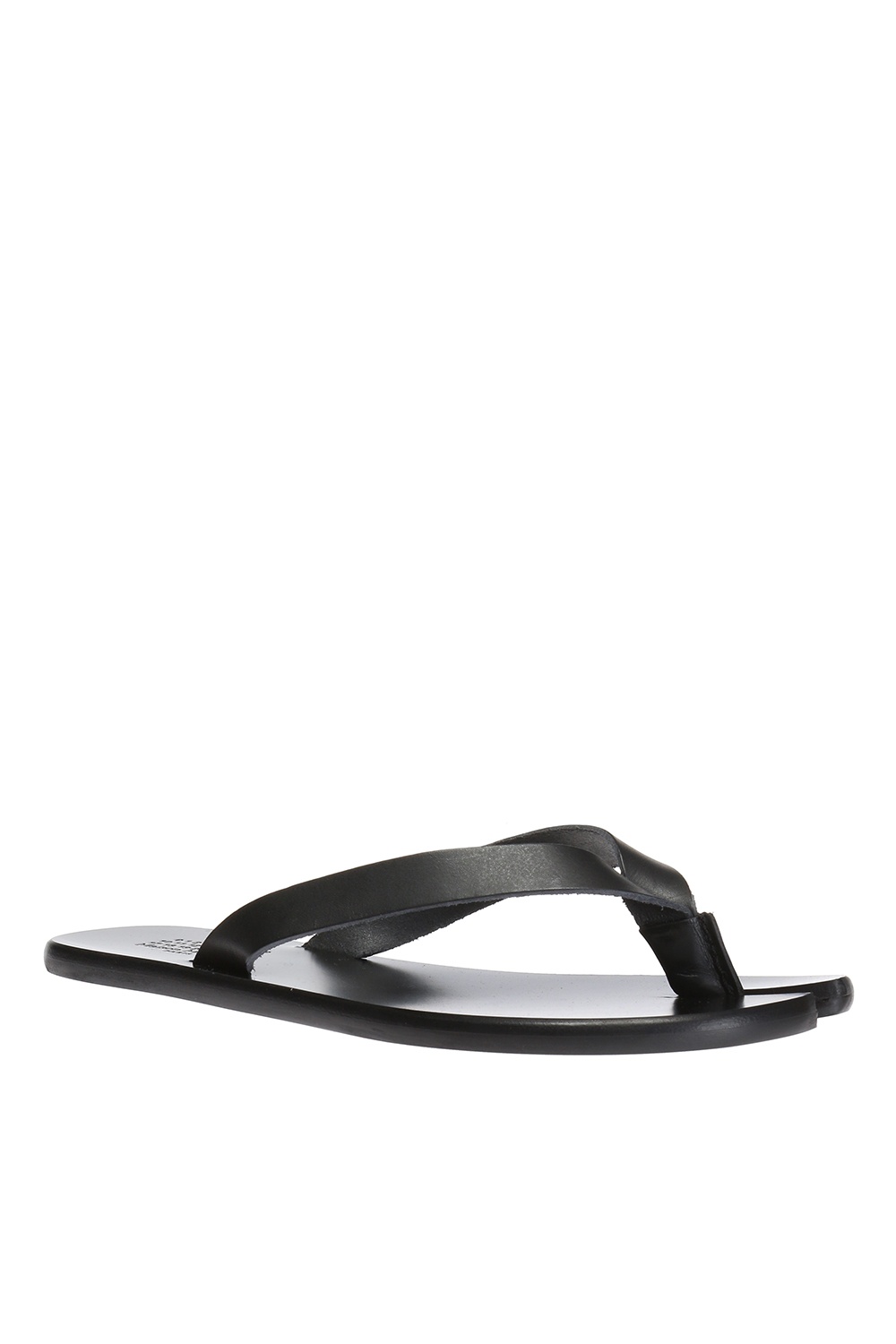 Black Leather flip-flops Maison Margiela - Vitkac Canada